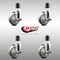 Service Caster 4 Inch 316SS Gray Poly Swivel 1-7/8 Inch Expanding Stem Caster Set Brake SCC SCC-SS316EX20S414-PPUB-TLB-178-4 - alternate 2
